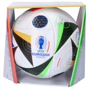 Adidas Euro24 Pro Ballon White/Black/Globlu für Unisex Größe 5 Trendig und perfekt für Sportarten wie Fußball.
