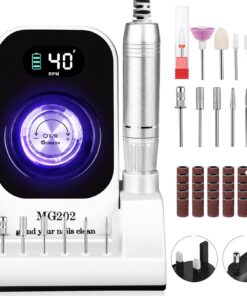 Urbuti Elektrische Nagelfräser 40000U/Min für Professionelle Nagelbehandlung - 12 in 1 Set für Naturnägel & Acrylnägel