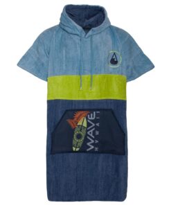 WAVE HAWAII Bade-Poncho | Größe L 170-200cm | 100% Baumwolle Hohe Wasserabsorption Surf Strand