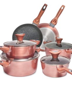 Topfset 15-teilig mit Antihaftbeschichtung - Kochtopf Set für Alle Herdarten - Töpfe & Pfannen Set mit Induktionskochfun