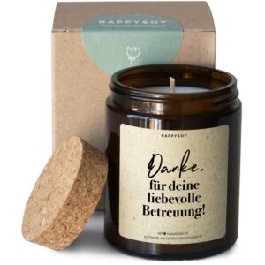 Geschenk Hebamme Duftkerze Danke sagen - natürlich handgefertigt vegan - Dankeschön WochenbettLiebevolle Unterstützung n