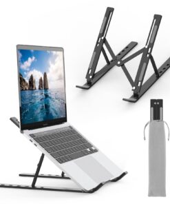 GRIFEMA Höhenverstellbarer Laptop Ständer für Schreibtisch - perfect für 10"-17,3" Laptops und Tablets - mit 6 Neigungsv