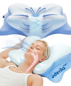 Derila Ergo Memory Foam Nackenkissen – Ergonomisches Nackenstützkissen für Seiten-, Rücken- & Bauchschläfer (1er Pack)