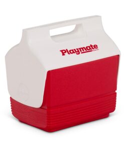 IGLOO Mini Playmate Kühler + Kühlkapazität 4 Qt + Familie + Gartenpartys + schnelles Kühlvermögen + Rot/Weiß