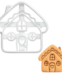 BAKERLOGY Cottage Haus Ausstechform - ideal für fondant und Keksteig, detailliert, perfekt für Keksausstecher - 1 pc