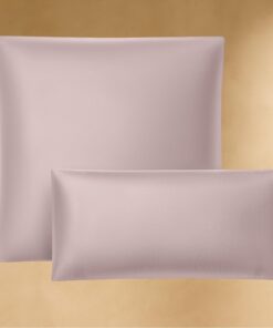 Satin Kissenbezug 40x60 Rosa, weiche & atmungsaktive Kissenhülle mit Reißverschluss, Kinder-Frischheit 2er Set