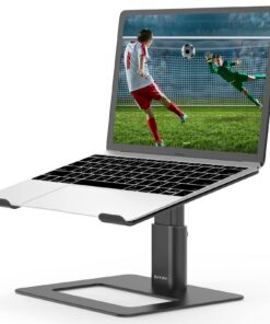 BoYata Höhenverstellbarer Laptop-Ständer für Büro und Schulraum, Belüfteter Aluminium-Notebookhalter, Kompatibel mit 10-