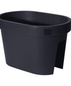 Spetebo Anthrazit Blumentopf -erdeigentlich dimensioniert für Outdoor-Balkone - designed for assortierte Pflanzen - 40 c