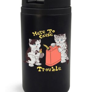 Kreative Cute Kittens Cause Trouble Travelmug für Frauen insulierter KaffeebecherPORTABLE TRAVEL TUMBLER MIT ANGEZAHLTEM