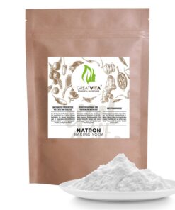 GreatVita Natron Pulver Backpulver 1.6kg - Lebensmittelqualität, Umweltfreundlich für Reinigen und Backen