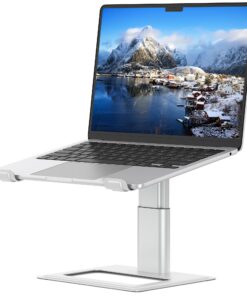 SOUNDANCE Verstellbar Laptop-Ständer für Office-Use, hochwertiger Computer-Halter, ideal für lange Arbeitszeiten (Silber