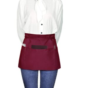 Viedouce Wasserdichte Schürze für Frauen & Männer | 3 Taschen, 3 Pack, Kochschürze mit Tailleband | Restaurant Server &