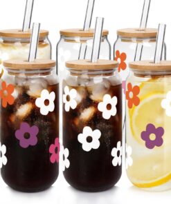 Mason Life Trinkgläser Mit Deckel Und Strohhalmen Eiskaffeegläser 530ML 6er Set Tumbler-Glas Multifunktional nonsense