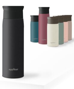 EPPIKAN eppiToGo Edelstahl Thermobecher, 500 ml Travel Mug, Autobecher, auslaufsicher mit hygienischer 360°-Trinköffnung