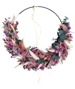Trockenblumenkranz Winter Ø 30cm - Boho Deko - Premium Qualität aus Deutschland - Handgemacht - kein Plastik - Fensterde
