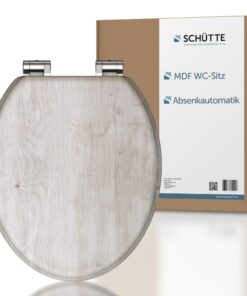 SCHÜTTE WC-Sitz LIGHTWOOD mit Absenkautomatik, hochwertiger Toilettendeckel für Schönheit und Genuss, ideal für Familien