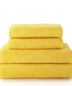 Top Towel - Große Badetücher - Zitrone - 100 % Baumwolle - Badezimmerhandtücher - 2 Hand- oder Waschbeckenhandtücher + 2