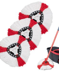 3 Stück Vileda Turbo Sets Kompatible Moppköpfe, Mikrofaser Wischmopp Ersatzköpfe, für Alle Böden | Mikrofaser Wischmop