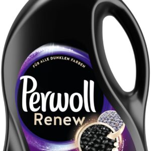 Perwoll Renew Schwarz 24 Waschladungen, Feinwaschmittel für alle dunklen Farben - Stärkt Fasern und verbessert Farbinten