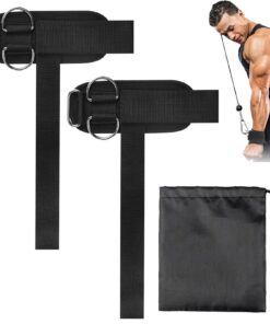 2 Stück Wrist Straps zum Gewichtheben - D-Ringen Kreuzhebegurte für Krafttraining und Bodybuilding | 2 Stück Lifting St