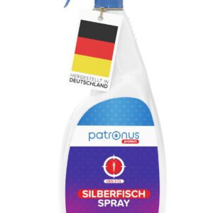 Patronus Silberfisch-Spray mit Sofortwirkung - efficaces Abwehr-Mittel gegen Silberfische & Papierfische - dezent empfin