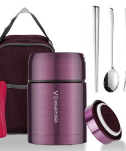 Thermobehälter für Suppen 800ml, Edelstahl Warmhaltebehälter, Thermo Lunchbox für den Office-Pfadfinder mit Isolierbeute