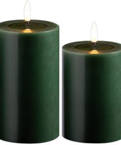 Novaliv 2er Set LED Kerzen warmweiß für Wohnzimmer mit Timerfunktion und 2 AA Batterien