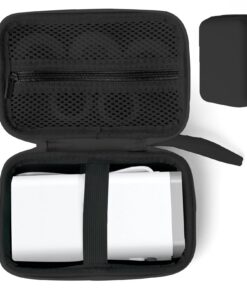 Tasche Kompatibel mit SUPVAN E10 Nelko P21 NIIMBOT D110 Phomemo D30 - Cable Etikettenband Organizer (nur Case), Schwarz