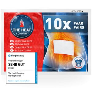 The Heat Company Bodywärmer - EXTRA WARM - Rückenwärmer & Körperwärmer - 12 Stunden wohlige Wärme - luftaktiviert - rein