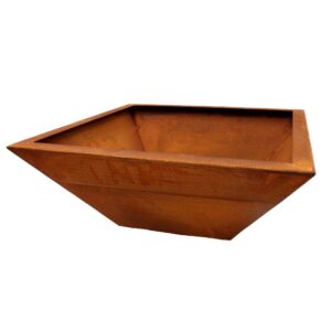 Edelrost Pflanzschale 50x50cm, 15cm tief,Vintage Garten Dekoration|Rostikal|Rostikal Vintage Garten Dekoration 50x50cm|R