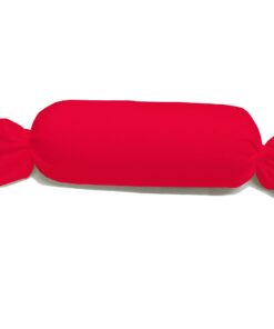 Dukal Bezug für Nackenrolle + Hochwertiger DOPPEL-Jersey + 100% Baumwolle + Rot + 15 x 40 cm + Nackenschutz + Massage-Be