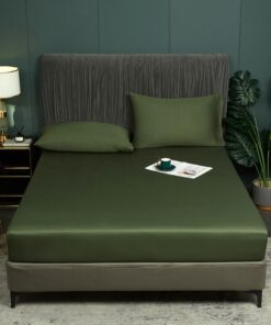 Luowei Kühlendes Kuschelig Spannbettlaken 90x200 cm Für 30CM Hohe Matratzen Oeko-Tex Standard 100 Luowei Topper Dunkelgr
