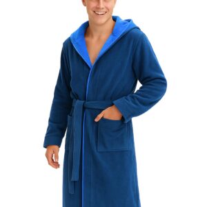Morgenstern Baumwoll-Frottee Kinder & Teenager Bademantel mit Kapuze OEKO-TEX®