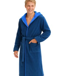 Morgenstern Baumwoll-Frottee Kinder & Teenager Bademantel mit Kapuze OEKO-TEX®