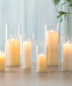 Romadedi Windlicht Glas 6er Set für Hochzeit Party Tischdeko