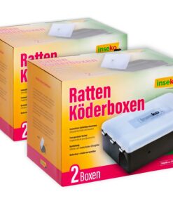 Inseko Premium Ratten Köderboxen I Ideal für Ratten & Mäuse I 4 Stück I Holzkonstruktion