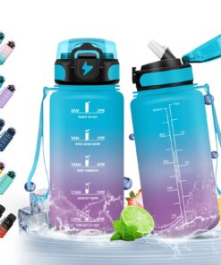 HoneyHolly Trinkflasche 500ml Auslaufsicher BPA-Frei für Kinder mit Zeitmarkierung