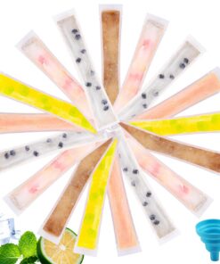 Shallyong 100 Pack Wassereis Formen Wiederverwendbar mit Trichter Mehrweg Ice Pop Maker