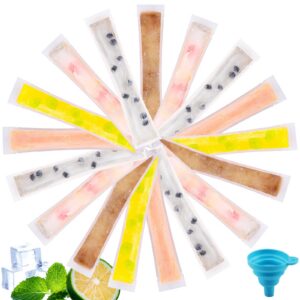 Shallyong 100 Pack Wassereis Formen Wiederverwendbar mit Trichter Mehrweg Ice Pop Maker