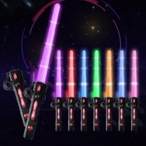 MplehDa Lichtschwert Star Wars Spielzeug für Kinder und Erwachsene, 7 Farben Retractable Cosplay