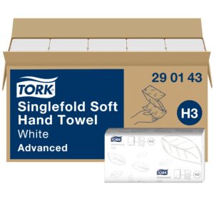 Tork weiche Zickzack Papierhandtücher Advanced - saugfähig und reißfest, 2-lagig, weiß - 15 x 250 Tücher für Papierhandt