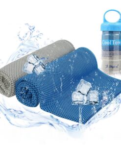 Kühltuch Kühlhandtuch Set - Sofortiges Relief, Eiskaltes Kühlen, Atmungsaktives Mesh, Schweißsaugfähig für Fitness, Gym,