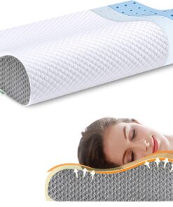 Ecosafeter 2025 Upgrade Hohe Dichte Memory Foam Kopfkissen - Ergonomisches Schlafkissen für Nacken- und Schulterschmerze