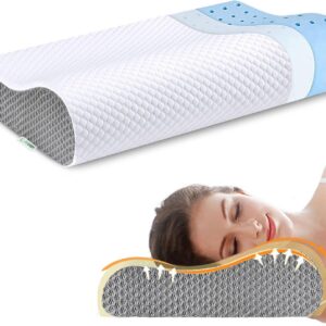 Ecosafeter 2025 Upgrade Hohe Dichte Memory Foam Kopfkissen - Ergonomisches Schlafkissen für Nacken- und Schulterschmerze