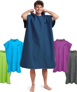 Fit-Flip Badeponcho Mikrofaser - Ultraleicht Schnelltrocknend Kompakt - Strand für Damen Herren