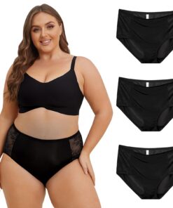 INNERSY High Waist Spitze Unterhosen Damen Große Größen 44-58 | INNERSY OEKO-TEX Unterhosen Damen Dünne Pantys Große Gr