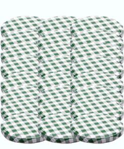 hocz 40er Set Grün Karrierte Twist-Off-Deckel TO 82 für Sturzgläser 230-565ml Einmachgläser