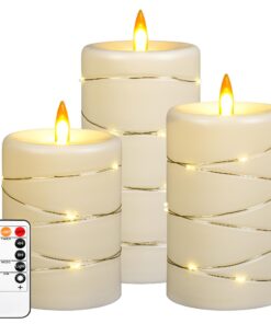 Da by LED-Kerzenlicht, leuchtvolle Flammenwirkung, ideal für Wohnzimmer und Bars, energiereiches Ambiente schaffen. | D
