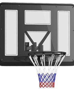 SPORTNOW Basketballkorb Schwarz für Erwachsene mit Outdoor & Indoor Nutzung, Ø45 cm Stahlkorb, 110 x 80 x 75 cm