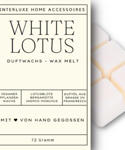 Interluxe White Lotus angenehm duftend Waxmelt 100% pflanzlich für Duftlampe Melts Indoor Duftwachs
